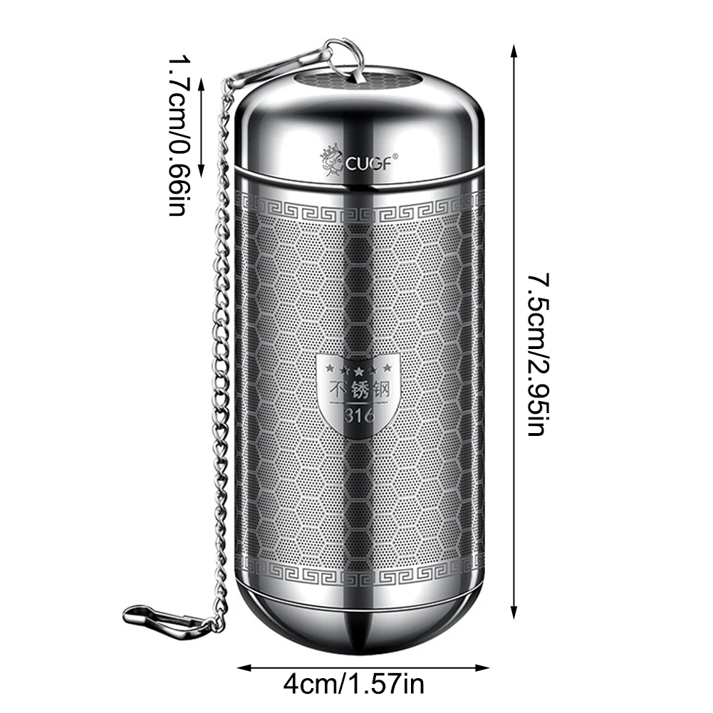 Description Picture 4 of item1pc Tea Infuser Stainless Steel Tea Leaves Spice Seasoning Ball Strainer Filter Mesh Seasoning Ball Teaware Food Grade Durable