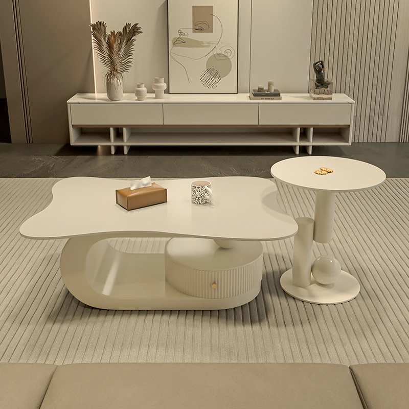 Designer Creative Irregular Sintered Stone Coffee Table Small Apartment Living Room Home Modern Minimalist Luxury Style Table