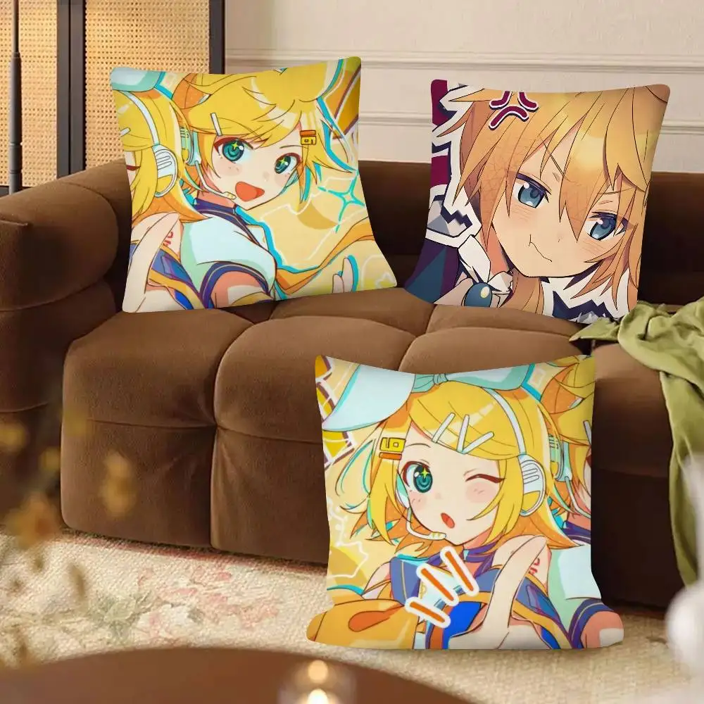 Vocaloid Singer Rin and Len Stylish Pillowcase for Bedroom and Sofa Decor