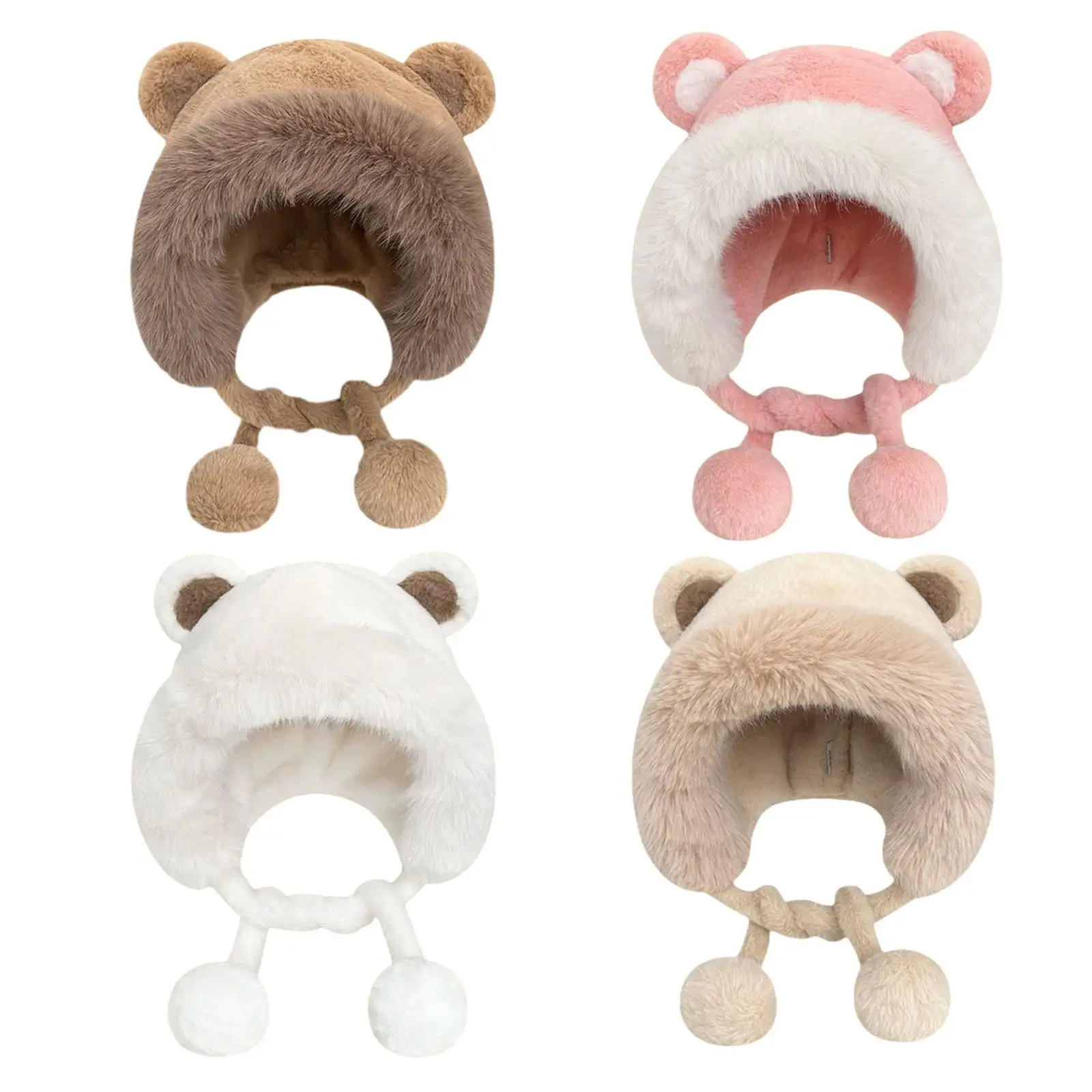 Winter Plush Hat Ear Flaps Hats Thickening Ski Thermal Hat Winter Warm Hat for Skating Cold Weather Keep Warm Hiking Motorcycle