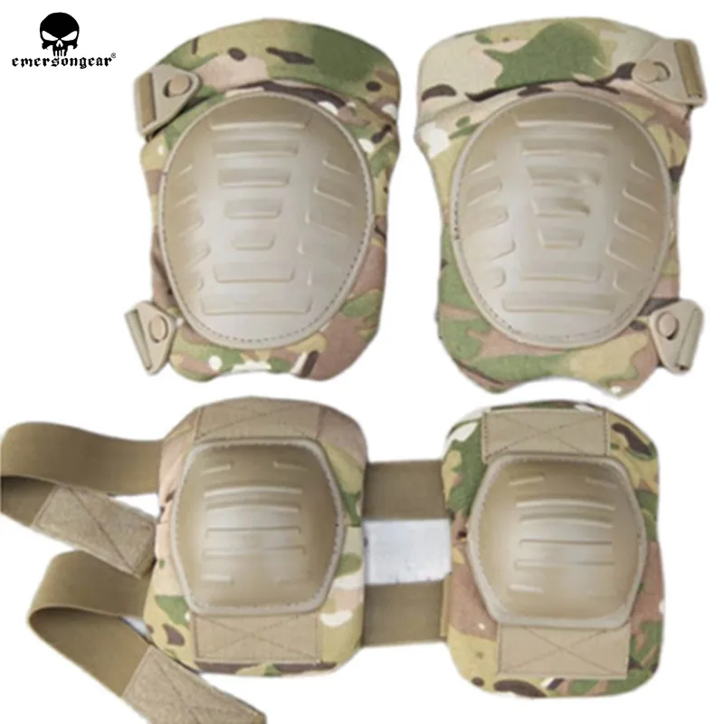 Kit Protège-genoux/coudes Tactique Emersongear – Néoprène Souple, Taille Unique
