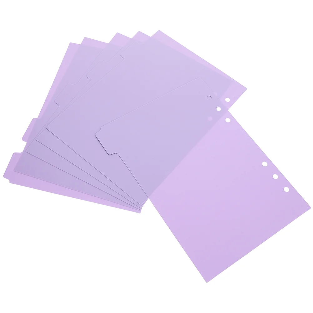 

6 Pcs Separator Page Note Pads Index Classified Labels Pp Colored Binder Dividers