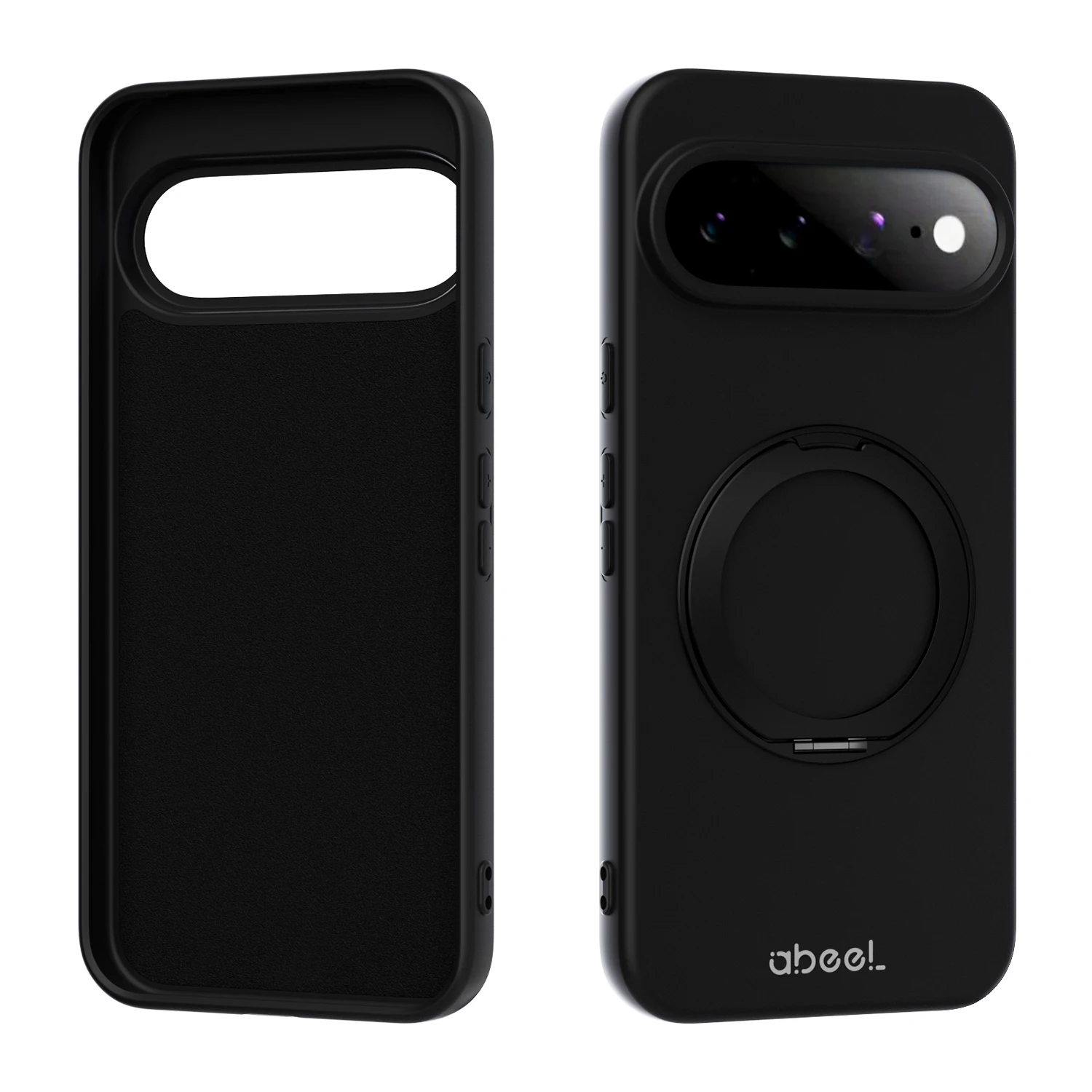 Enhanced Magnetic Phone Case with 360° Rotating Kickstand - Frosted Silicone Shockproof Cover