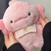 Kawaii Axolotls Plush Toy Pillow Cartoon Dinosaur Doll Cute Animal Stuffed Plushie Doll Axolotls Shoulder Bag Plush Backpack 1