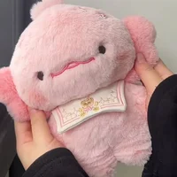 Kawaii Axolotls Plush Toy Pillow Cartoon Dinosaur Doll Cute Animal Stuffed Plushie Doll Axolotls Shoulder Bag Plush Backpack 1