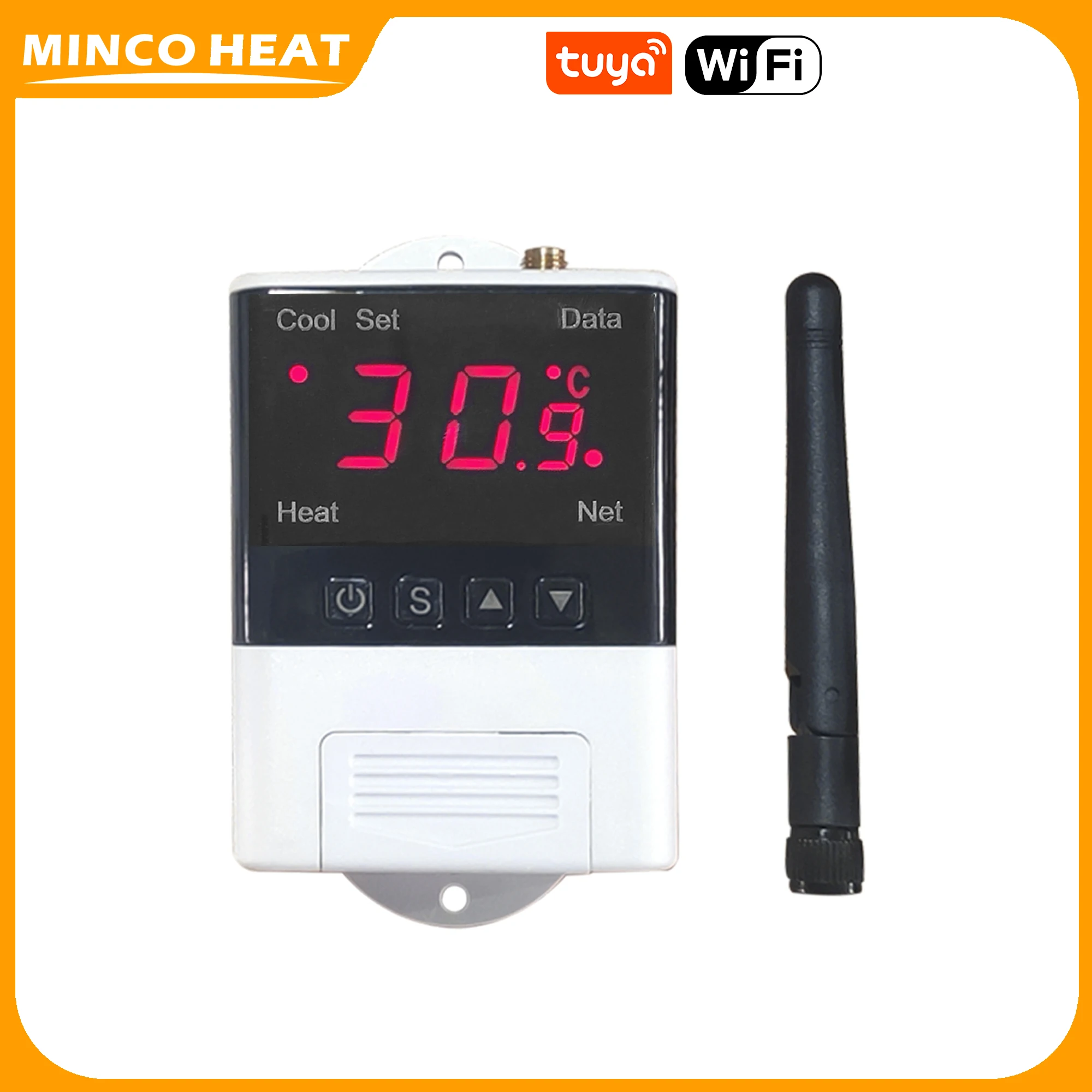 Minco Termostato de Calor Ac110v220v Controlador Temperatura Wifi Digital Termostato Ntc Sensor Display Lcd para Aquecimento Refrigeração