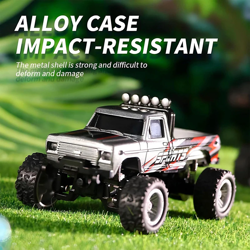 Mini Rc Truck With Trailer Mobile App Controlable 1:64 Metal Alloy Proportional Remote Control Car Christmas Gift 2.4GHz 4