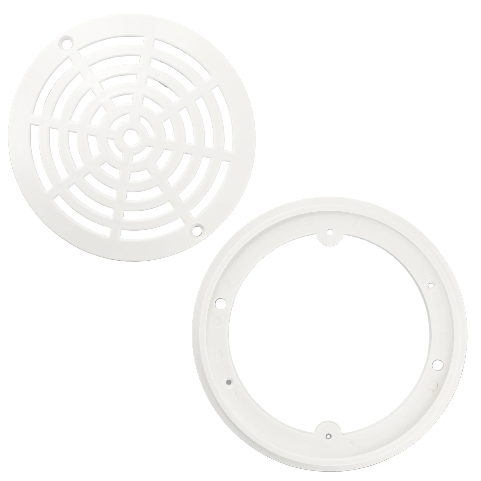 

None Drain Cover Swimming Pool Main Drain Cover Universal White With Screws 8Inch ABS Plastic Cover Replacement