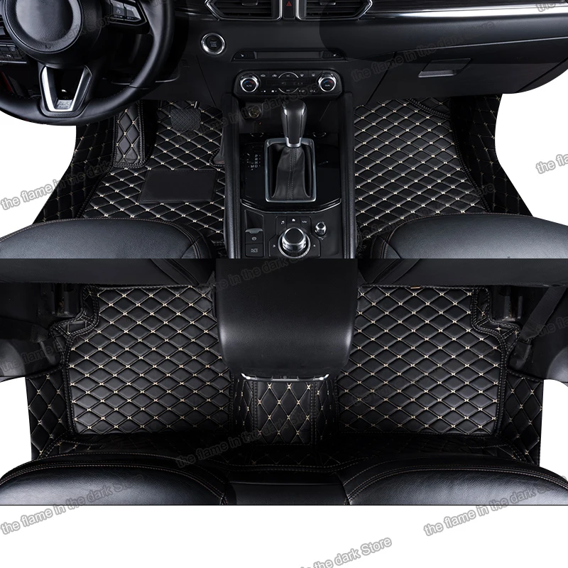 

leather car floor mats for mazda cx-5 cx5 2012 2013 2014 2015 2016 2017 2018 2019 2020 interior accessories 2021 2022 carpet