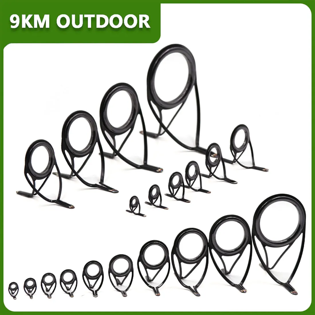 고탄소 스피닝 또는 캐스팅 낚싯대, 3A 등급 코르크 그립과 티타늄 가이드를 가진 마술사 패스트 액션 찌르러 10 스테인레스 스틸 및 세라믹 담수 해수 낚시 낚싯대 가이드, 블랙 수리 키트, 건물 헤비 듀티 6 #-42 #, 50 ~ 120 개