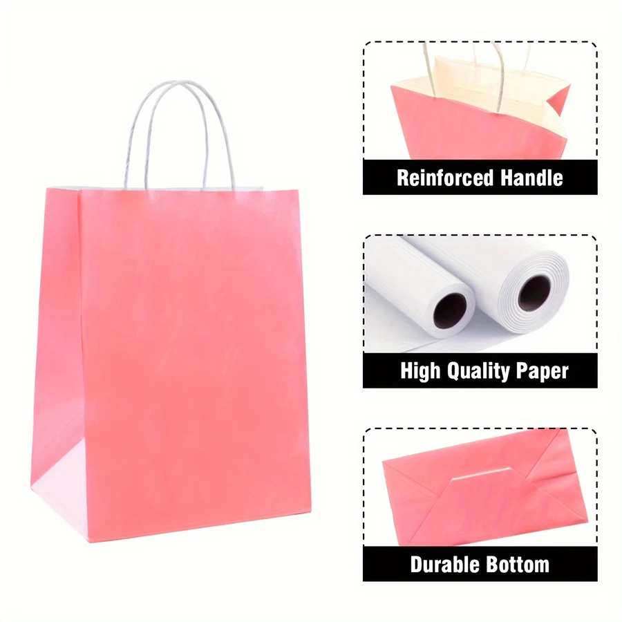 6 Large Themed Party Bags - 16x22x9 Cm Durable Eco-Friendly Paper Gift Bags For All Occasions