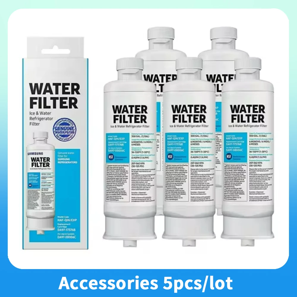 Replace For Samsung DA97-17376B Refrigerator Water Filter For HAF-QIN/EXP, HAF-QIN, DA97-08006C, WS645A,RF28R7351SG, (1-5pcs)