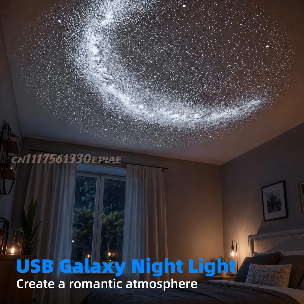 Stellar Atmosphere: 360° Adjustable Starry Night LED Light Projector