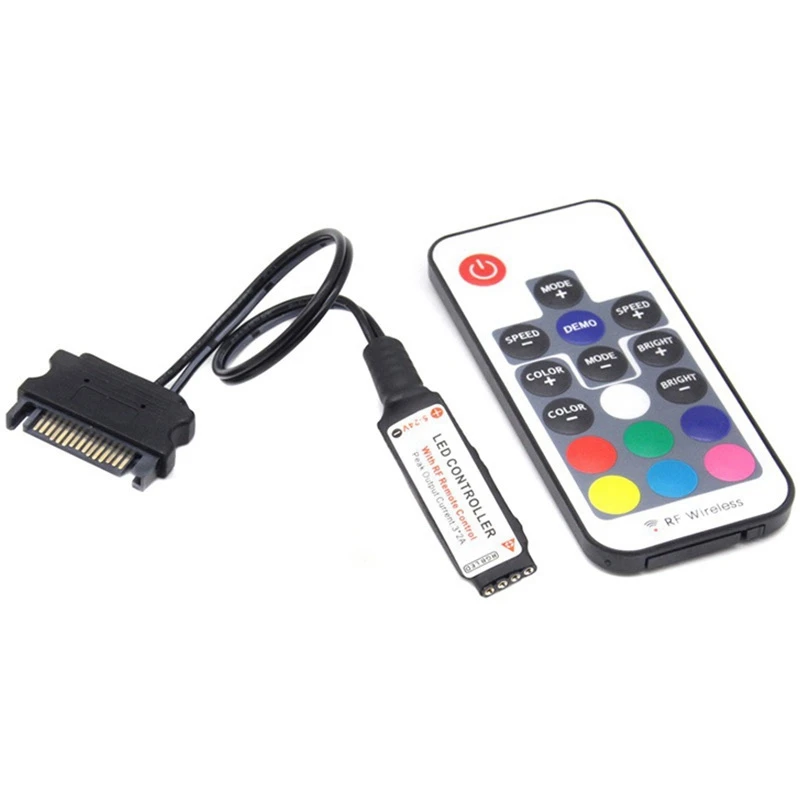 RF17-Keys-Remote-DC-12V-Wireless-SATA-RGB-Controller-for-PC-Computer ...