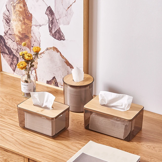 Wooden Tissue Box Table Napkin Holders Bamboo Tissue Paper Organizer Case  Hotel Restaurant Desktop Tissue Box - AliExpress