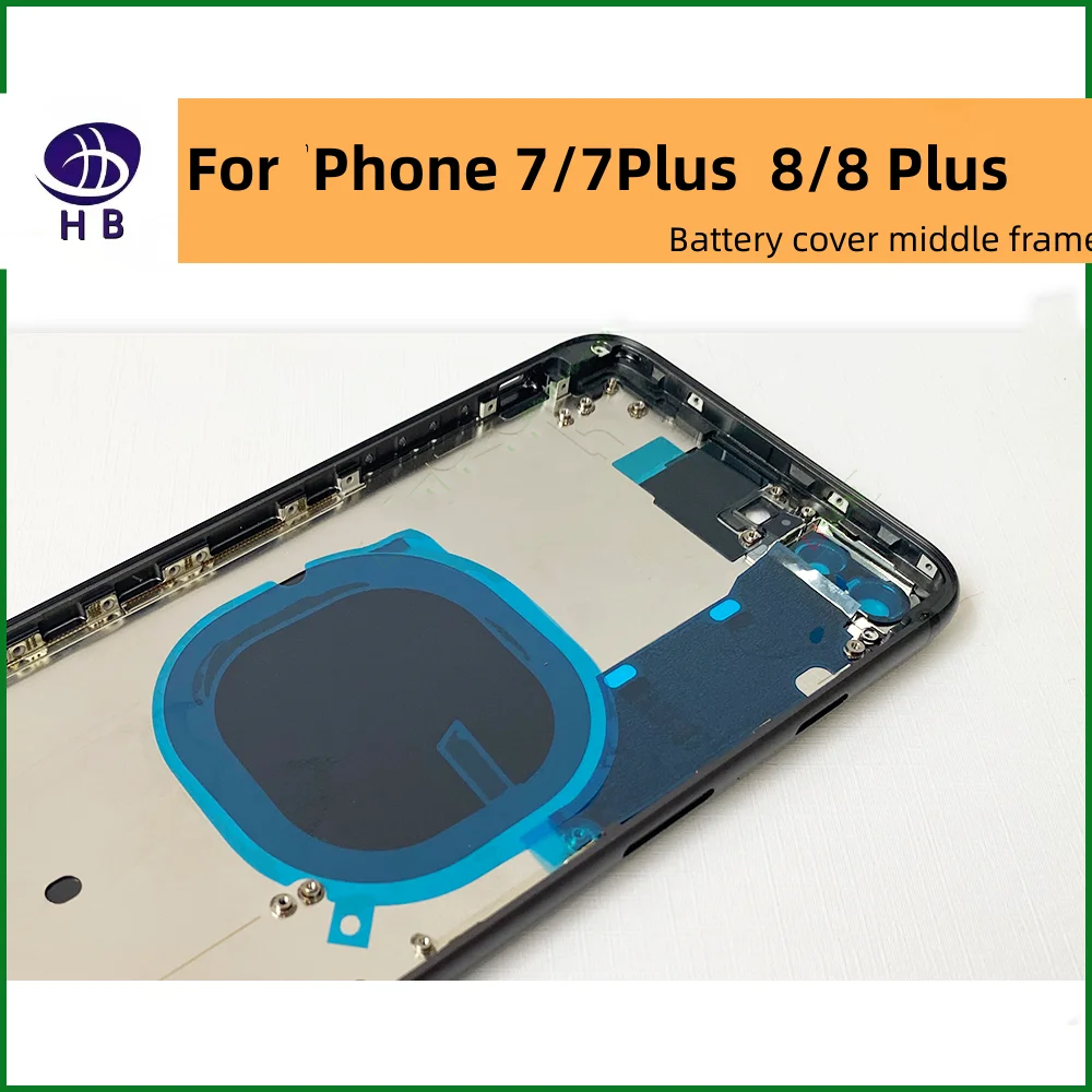 For iPhone 8 8Plus Housing Back Cover + Middle Frame Case + SIM tray + Key Side Battery Part Case Mounting Case Chassis + CE