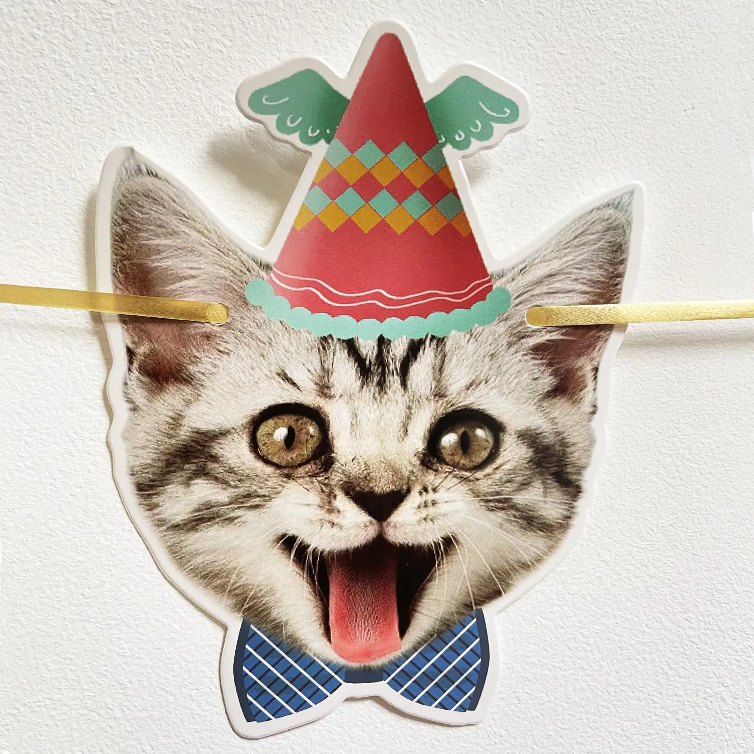 Happy Birthday Banner Cat Garland Birthday Party Bunting Decorations party decorations birthday banner birthday streamers