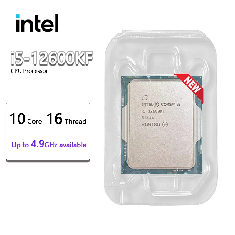  Intel Core i5-12600KF i5 12600KF 3.4 GHz Ten-Core Sixteen-Thread CPU  10NM L3=20M 125W LGA 1700 New but without Cooler 