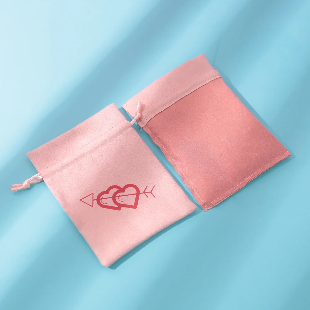 100 Stück personalisierte Flanell-Schmuckbeutel mit Logo, Wildleder-Baumwoll-Geschenkbeutel, Hochzeitsgeschenke, Parfüm-Boutique-Organizer-Säckchen – Detail 3