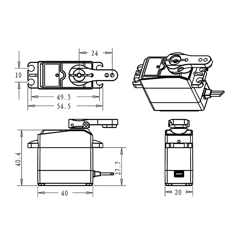 Waterproof Servo 20Kg 25Kg 30Kg 35Kg 40Kg High Speed Servo Metal Gear Digital RC Baja For 1/8 1/10 RC Cars 1Pcs