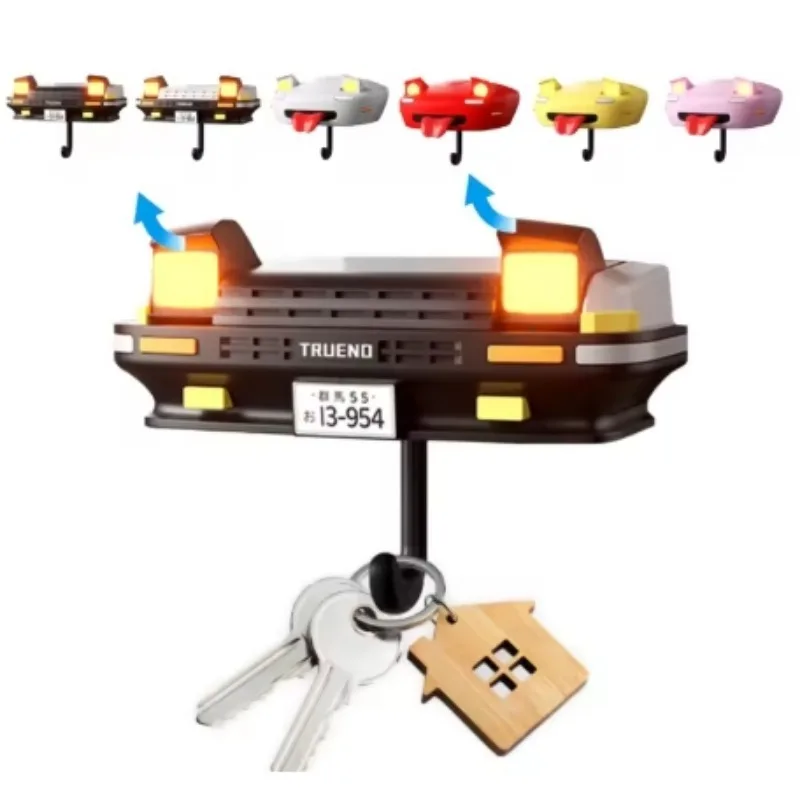 Car Open Headlight Key Holder With Light Initial D AE86 Mazda MX-5 Key Hanger Creative Wall Mount Key Hook For Hallway Entrance 6