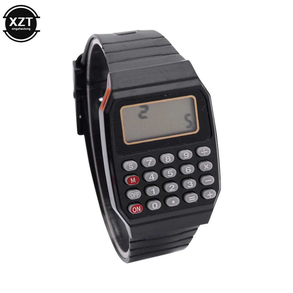 Description Picture 2 of itemChildren Electronic Calculator Silicone Date Multi-Purpose Keypad Wrist Watch Portable School Supplies