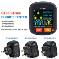 Digital Outlet Tester Electrical Receptacle Detector with LCD Display 110V 220V AC Voltage Socket Checker for Home EU/US/UK Plug 1