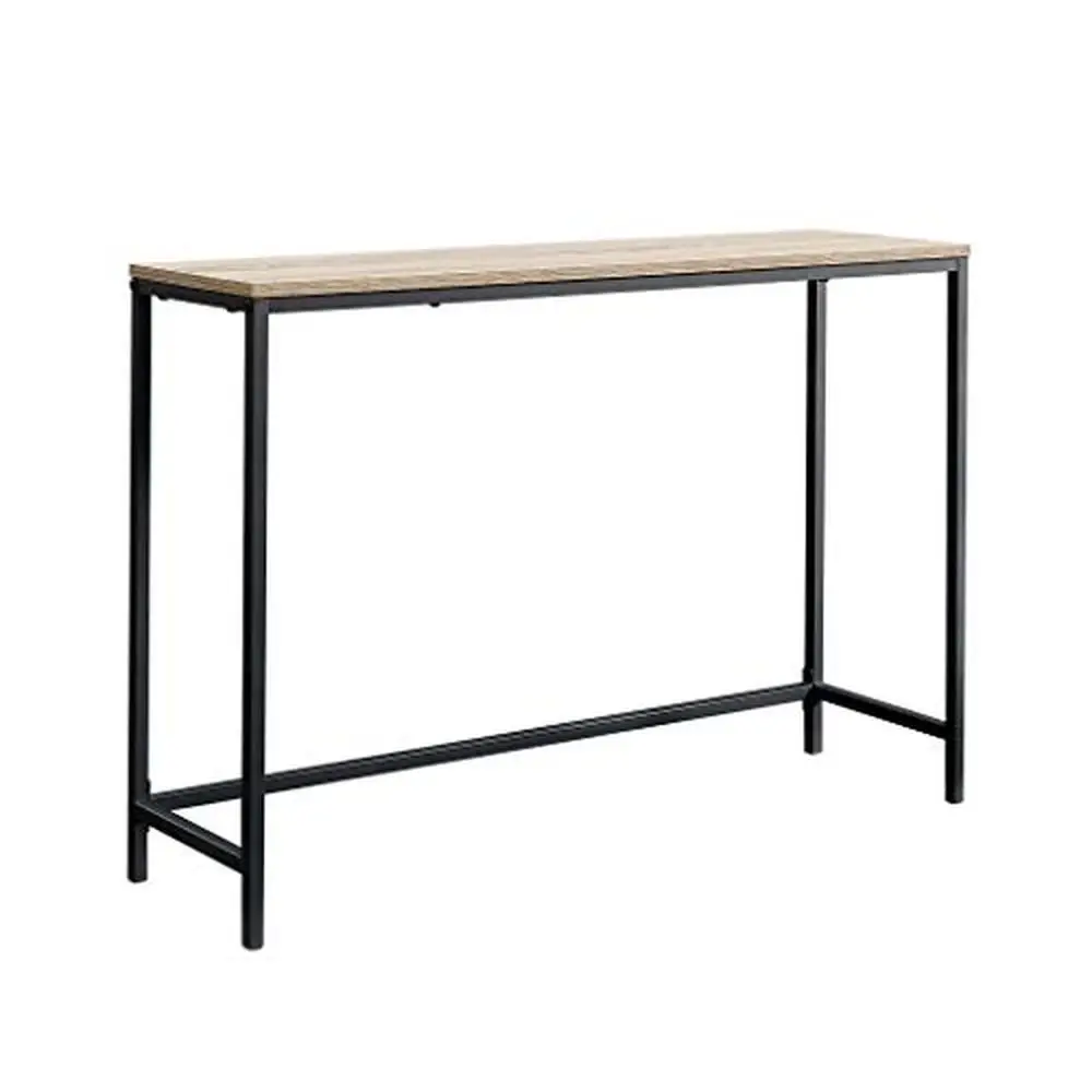 

Rectangle Console Table with Charter Oak Finish Durable Metal Frame Versatile Placement Easy Assembly 41.50" x 11.50" x 28.03"