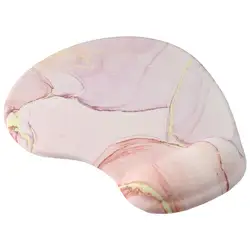 Pink Mouse Pad Cute Gel Ergonomic Wrist Support Marble Non-Slip Base Wrist Rest Pad Typing and Pain Relief