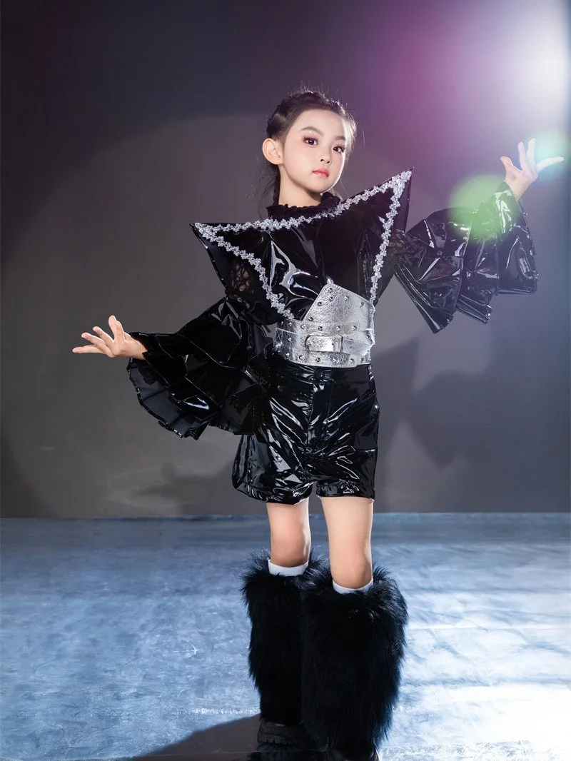 Stage Show Catwalk Girl Clothes From 9 To 12 Years Old Modern Dance Wear Fantasy Clothing Girl Costume