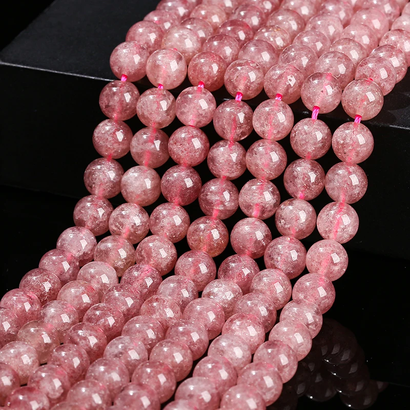 Perle Di Vetro Rosso Granato – 4-12mm – Filo Da 39cm – Perline Per Gioielli Fai Da Te – Bracciali E Collane
