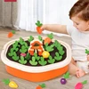 Baby Montessori Toys For Toddler Toys Educational Colorful Shape Toy Pull Carrot Set Counting Discouvery Toys For Kids Learning 2