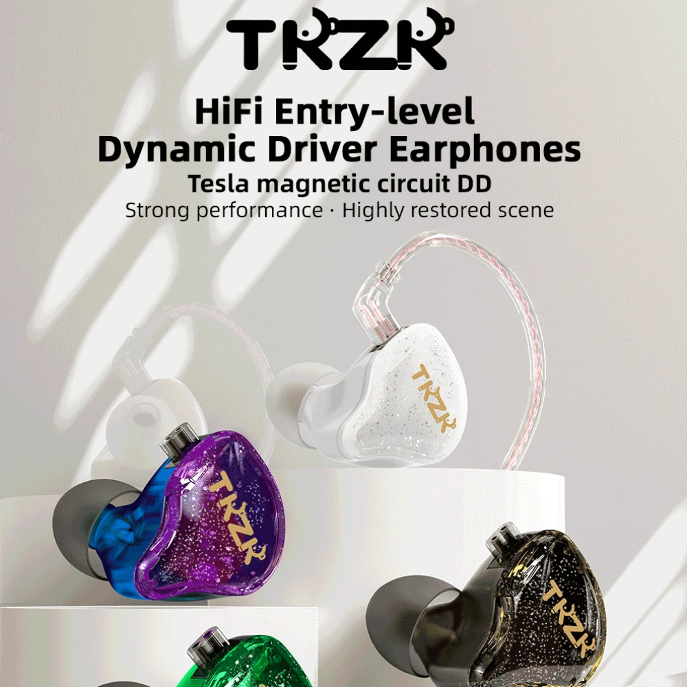 Проводные наушники TKZK TK01 HIFI с магнитным динамическим драйвером, мониторы, наушники с двойным параллельным позолоченным 2-контактным кабелем OFC kz
