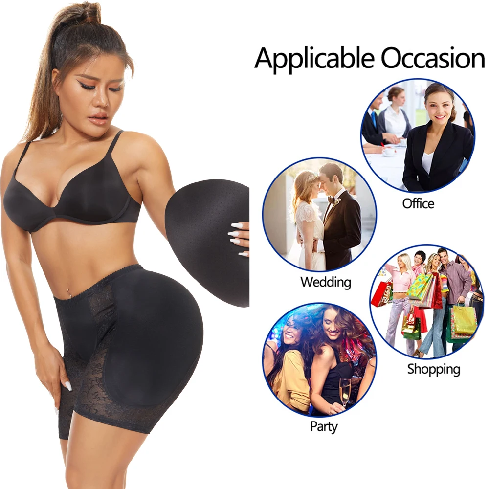 NINGMI Women Butt Lifter Shaper Panties Plus Size Hip Enhancer Body Shapewear Sexy Underwear Seamless Fake Body Shaper Panties