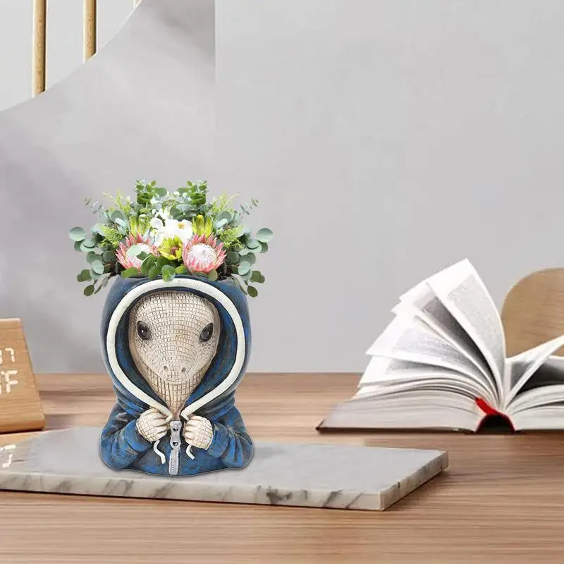 Succulent Planter Cartoon Shaped Small Succulent Pot Cartoon Chinese Animal Succulent Planter Desktop Ornament For Bookshelf