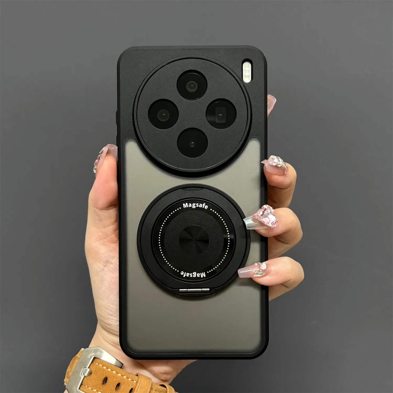 Frosted 360 Magnetic Mount Skin-Friendly Anti-Drop PC Cover