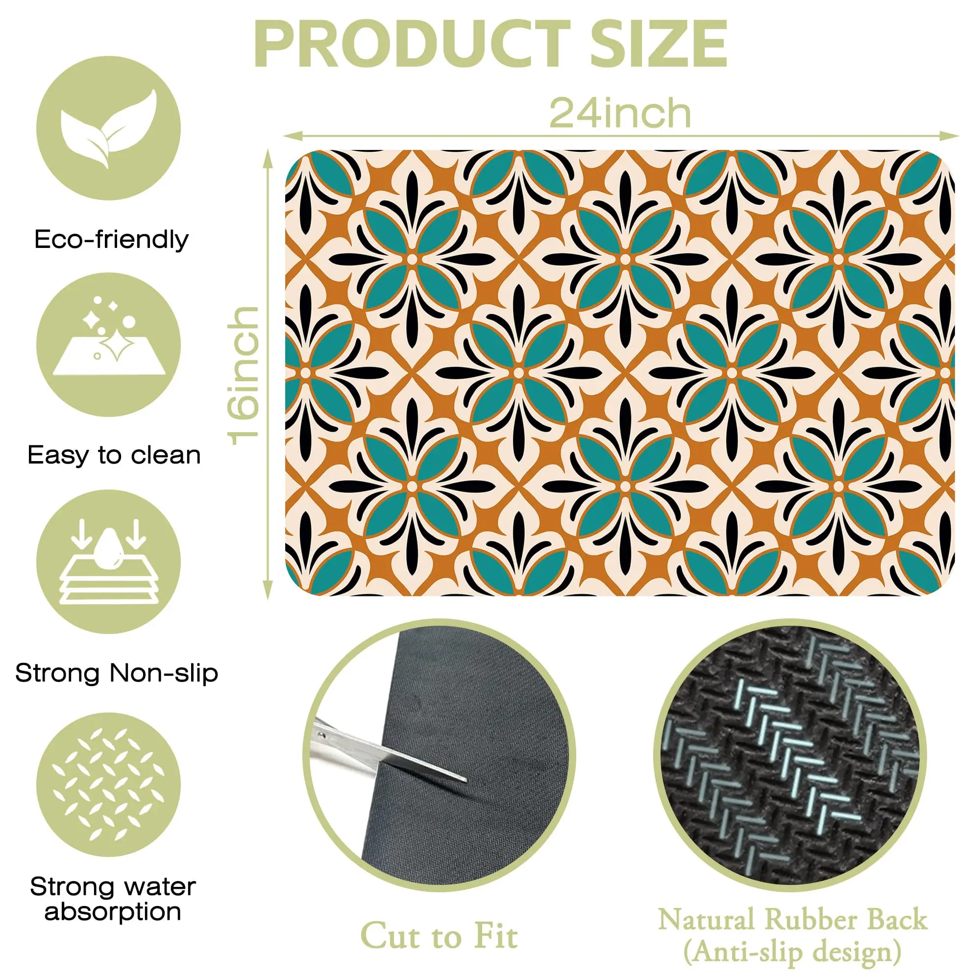 Absorbent Dish Drying Mat 2