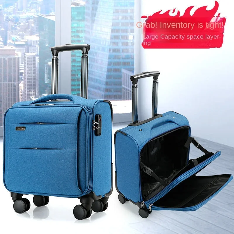 suitcases on wheels 12/16/18inch Cabin suitcase Portable luggage boarding box High-end quality trolley Case Business valise bag
