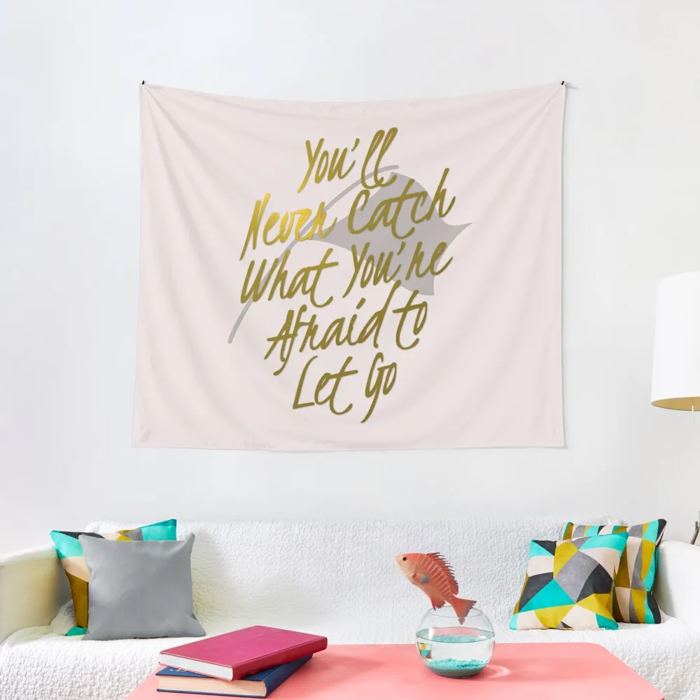 

You'll Never Catch What You're Afraid to Let Go Tapestry Aesthetic Room Decor Korean Wall Hanging Nordic Home Decor Tapestry