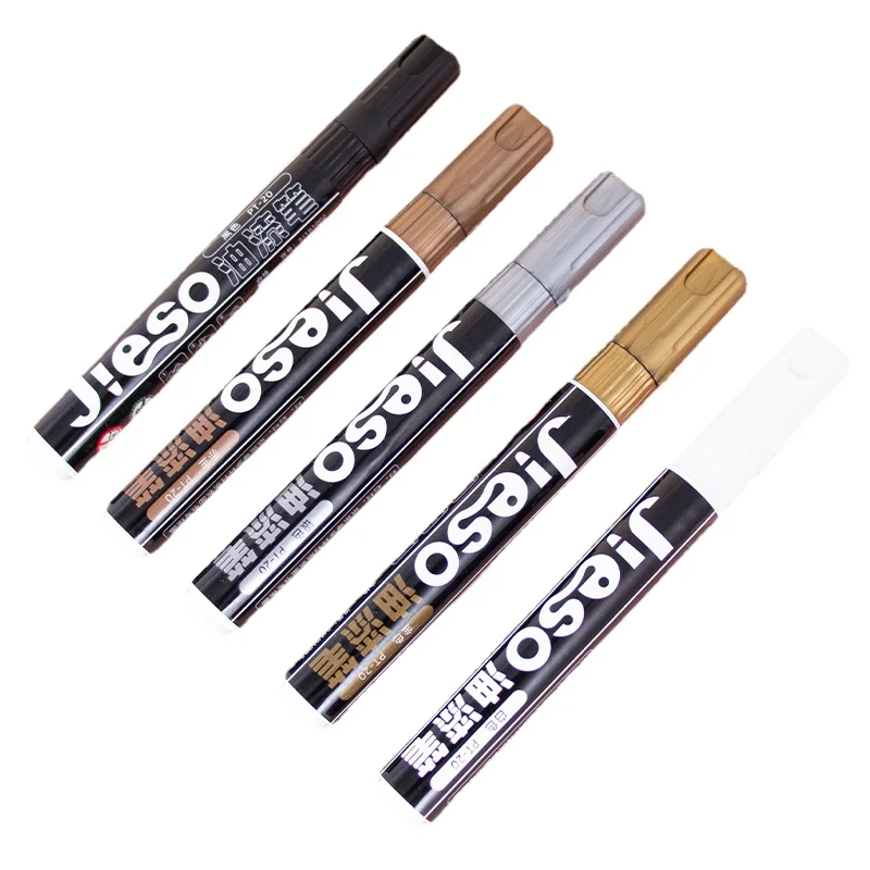 Metal Oily Paint Pen 2.0mm Tire Rock Ceramic Hand-painted Industrial Waterproof Quick-drying Diy Creation Mark Highlighter Marker Pens Paint Marker Pen Art Markers Paint Pen Art Marker Pen