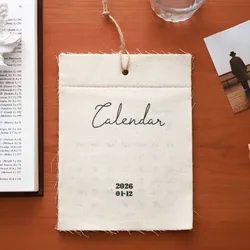 Vintage - Inspired Reusable Fabric Wall Calendar - 12 - Month Cotton Cloth Design (2026 Wall Calendar)