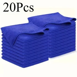 Premium Microfiber Cleaning Cloths | Lint - Free, Highly Absorbent & Versatile for Home, Kitchen & Auto Care (Blue 20pcs)