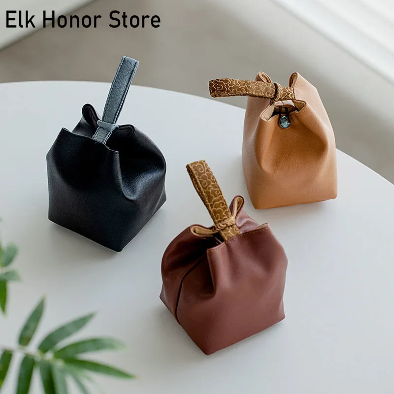 Imitation Leather Teapot Storage Travel Bag Teaware Hoppocket Teaware Storage Bag Hand Carry Bag Tea Cozies Wind Chime Bag Gift