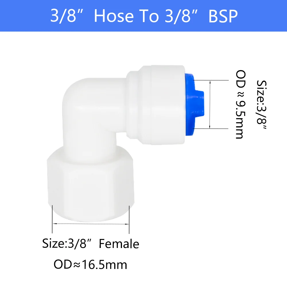 Elbow 90 degree RO Aquarium Accessories Quick Connector 1/8 1/4 3/8 1/2 3/4 BSP Female Thread Adapter Combination Tube YQBS