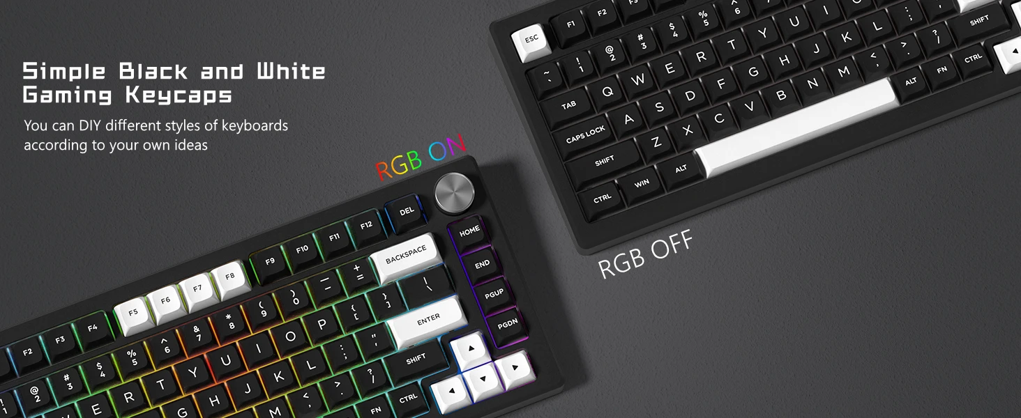 Teclado WOB, Cherry Gateron, Interruptor MX, Teclados Mecânicos Gaming, 189 Chaves