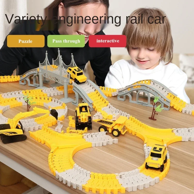 Flexible Curved Rail Track Sets Toy Train Play Game