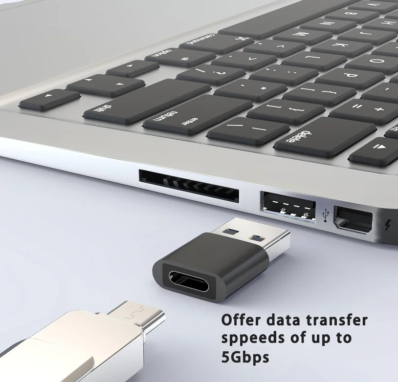 USB to USB C 어댑터 4개입, USB C 암-수 충전기 타입 C (애플 맥세이프, 아이폰 11 12 13 14 Pro Max, 삼성 호환)