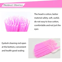 50/100pcs Disposable MicroBrush Eyelashes Extension  Individual Lash Removing Swab Micro Brush For Eyelash Extension Tools 2