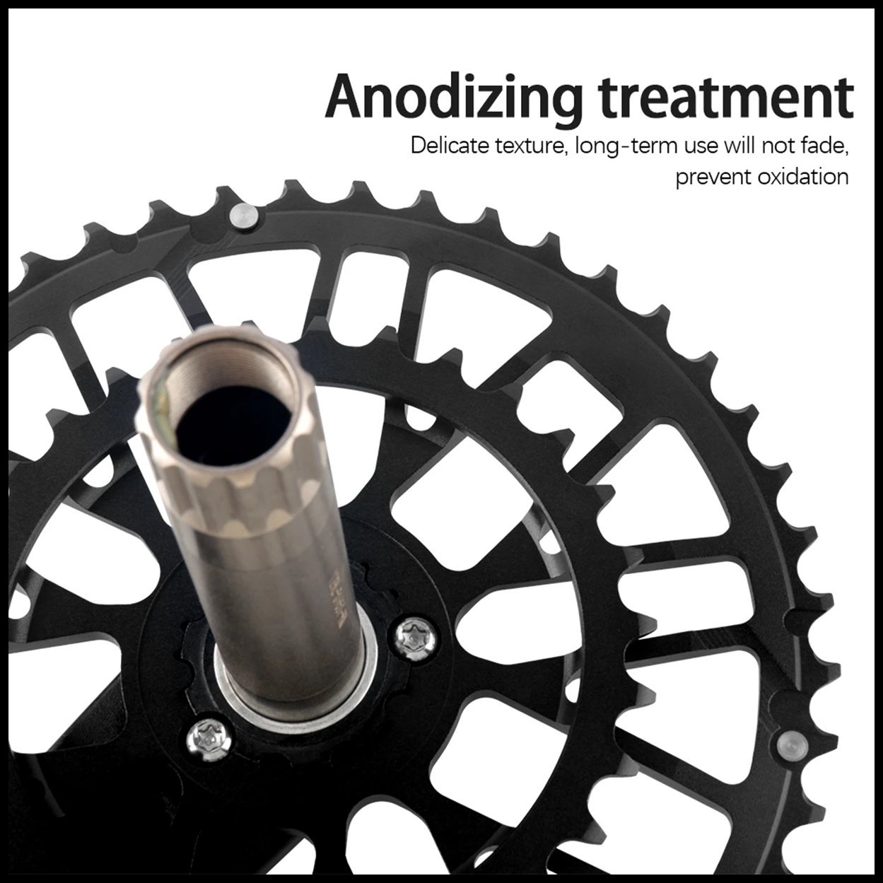 Prowheel Rennrad Kurbelgarnitur 165 170 172,5 175 mm Doppelgeschwindigkeits-Kettenblatt Fahrradkettenrad 46/30T 48/32T 50/34T für Shimano 105 – Detail 8