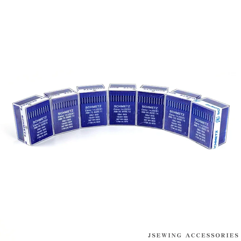 산업용 단일 바늘 잠금 스티치 재봉틀용 바늘, DBX1 SES Schmetz 바늘, 14:25EB1 16X231 287WH 1738(A), 50 개